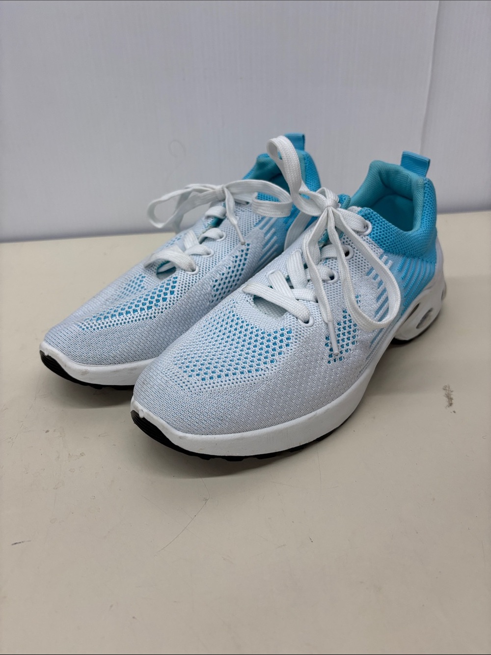 Sup Women's Athletic Sneakers - White & Light Blue
